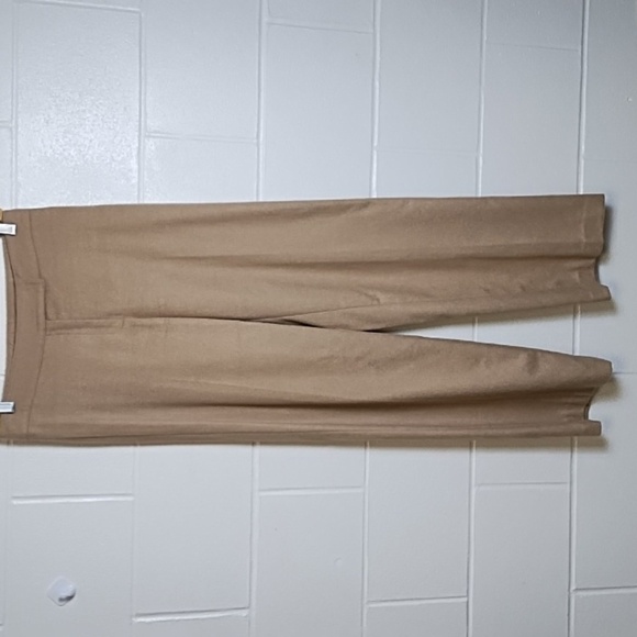 French Connection Soft Cashmere Wool Flannel Wide Straight Leg Trouser Pants - Picture 1 of 8